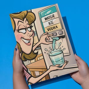 Divertente biglietto di auguri di compleanno per le donne Biglietto di auguri di compleanno con umorismo Divertente biglietto di auguri di vodka Biglietto di auguri di compleanno divertente per lei Biglietto di auguri di compleanno unico