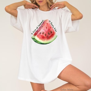 Watermelon Summer Shirt | A Slice of Summer in Every Bite Tee | Fruit Lover Graphic T-Shirt | Cute Picnic Vibes Tee for Women