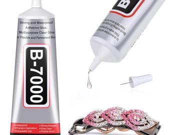 B-7000 Rhinestone Craft Glue 110ML, Clear Precision Adhesive for Jewelry Making Fabric DIY Crafts & Phone Repair