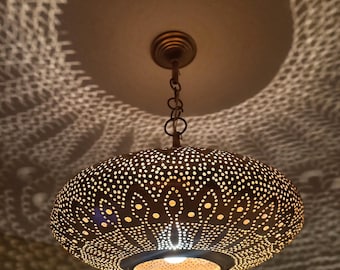 Moroccan Pendant Light: Hanging Lamp Shade, Ceiling Light Fixture