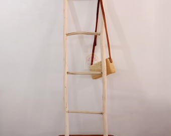 Handcrafted Lemonwood Towel Ladder - Rustic Bathroom Organizer Home Living decoration