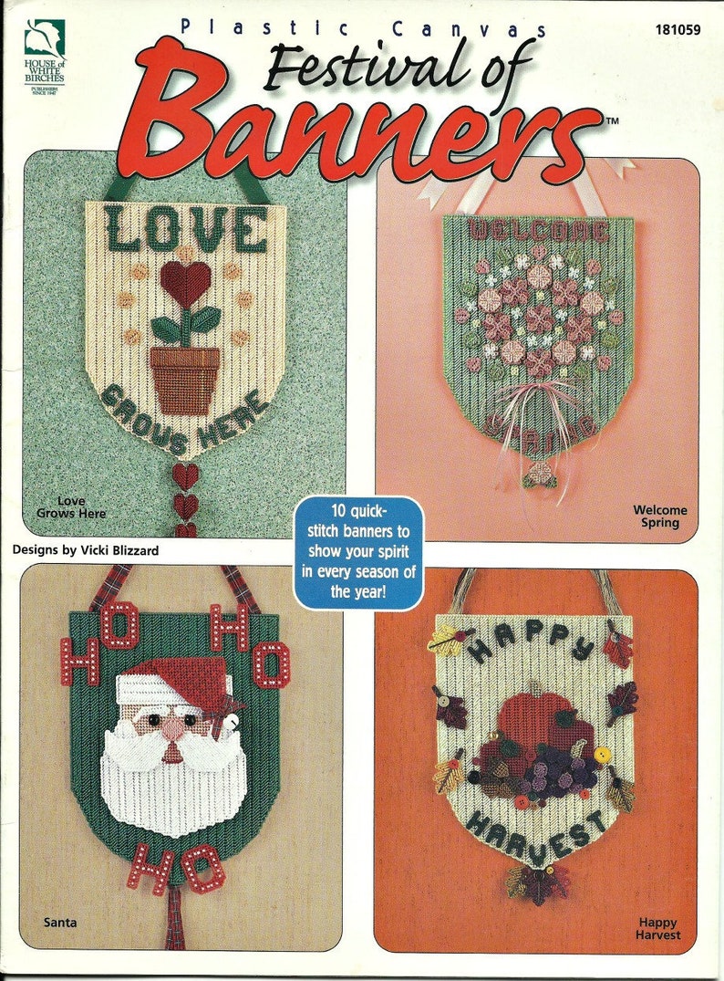 Flags Banners 10 Plastic Canvas Patterns Porch Yard Image 0