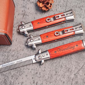 Personalisierter faltbarer Bartkamm - Herren Bartkamm - Trauzeuge Geschenk - Ehemann Geschenk - Geburtstagsgeschenk - Jahrestagsgeschenk - Papa Geschenk