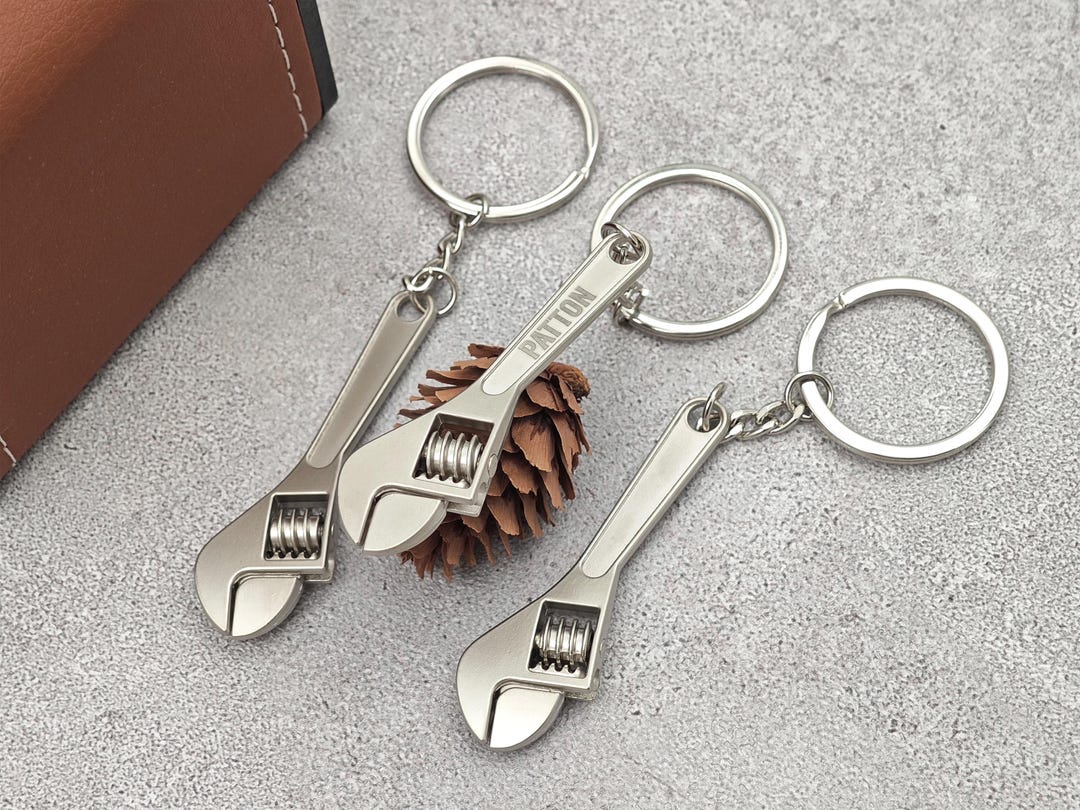 Personalized Wrench Keychain - Gift for Him - Exquisite and Practical ...