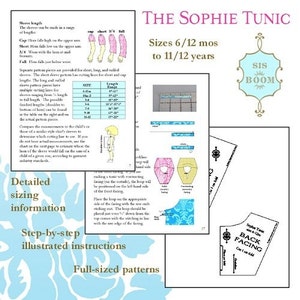 Sis Boom Sophie kids Tunic Pattern PDF Sewing Pattern E-Book with Scientific Seamstress image 4