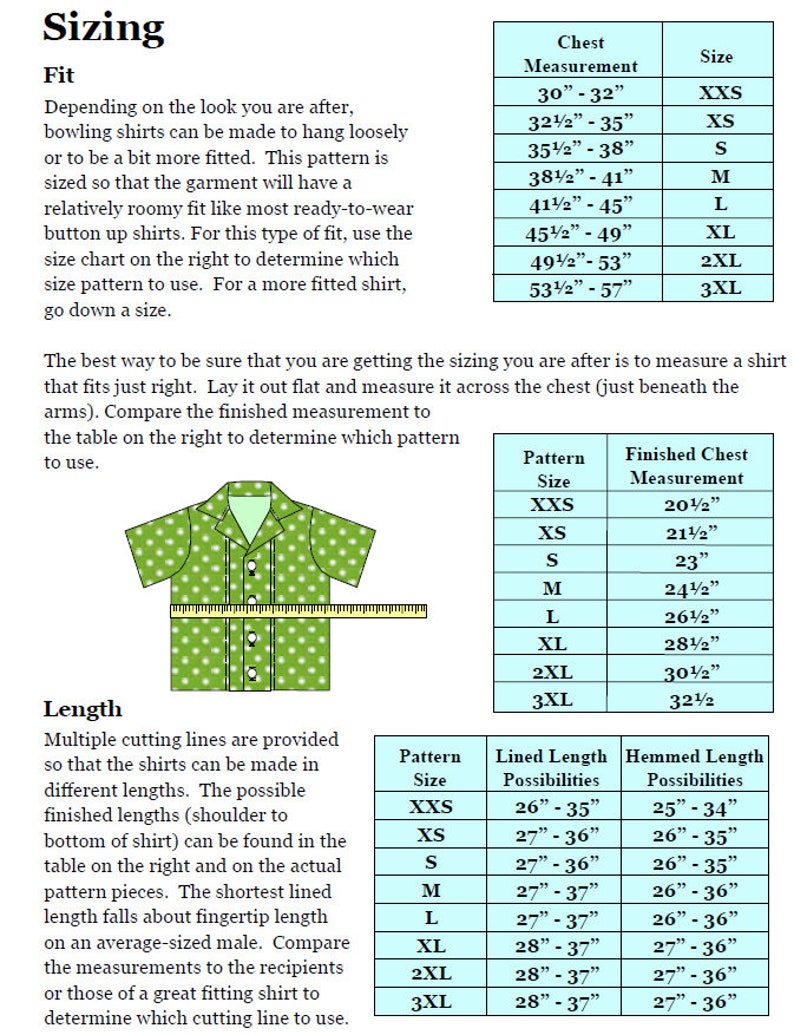 Bowling Shirt Pattern for Tweens Teens and Adults PDF Sewing Etsy