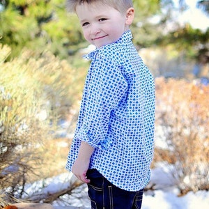 Sis Boom Ethan kids Button-Up shirt PDF Sewing Pattern with Scientific Seamstress image 3