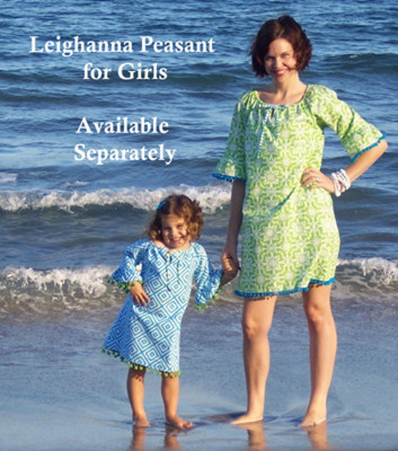 Sis Boom Devon Peasant Top or Dress for adults, Sewing Pattern PDF E-Book with Scientific Seamstress image 4