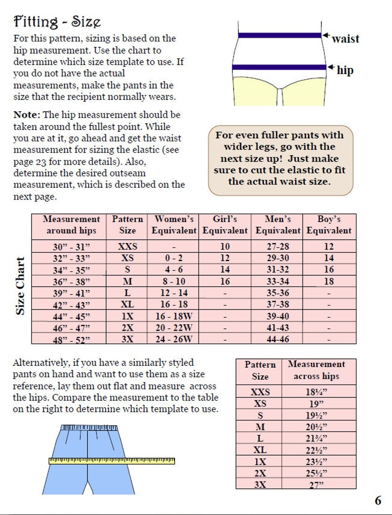 Easy-Fit adult Pants Pattern for Tweens Teens and Adults | Etsy