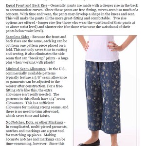 Easy-Fit adult Pants Pattern for Tweens, Teens and Adults, PDF Sewing Pattern E-Book by Scientific Seamstress image 8