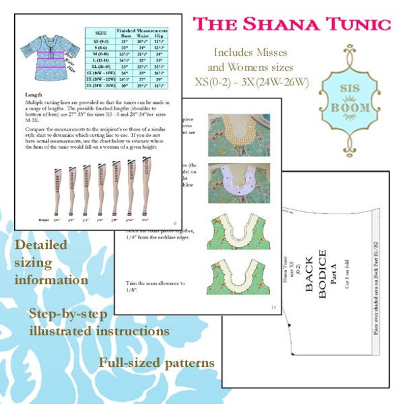 Sis Boom Shana Tunic with Scientific Seamstress Pattern and Instructions, PDF E-Book image 5