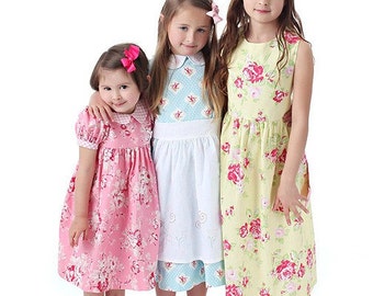 kids dress pattern - Precious Dresses, Classic Bodice Style, Boutique Sewing Pattern PDF E-Book by Scientific Seamstress