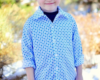 Sis Boom Ethan kids Button-Up shirt PDF Sewing Pattern - with Scientific Seamstress