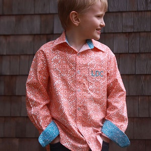 Sis Boom Ethan kids Button-Up shirt PDF Sewing Pattern with Scientific Seamstress image 2