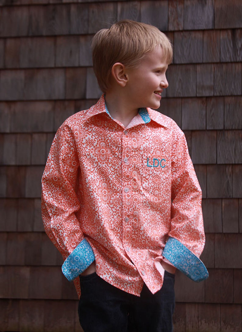 Sis Boom Ethan kids Button-Up shirt PDF Sewing Pattern with Scientific Seamstress image 2