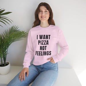 Funny Pizza Sweatshirt, Unisex Heavy Blend Crewneck, Perfect for Pizza Lovers, Cozy Gift for Birthdays, Casual Wear