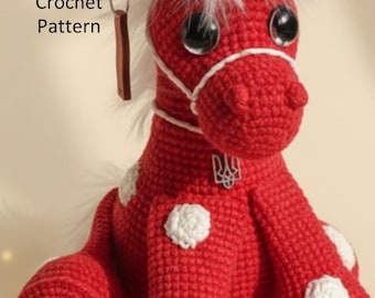 Horse Amigurumi Crochet Pattern Animal PDF, Small Plush Toy Tutorial