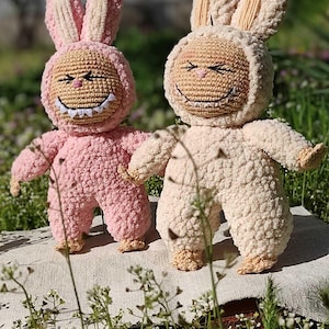 Monster pattern Labubu in English , labubu keychain crochet , crochet pattern animal , scheme bad bunny , Elven character pattern , PDF