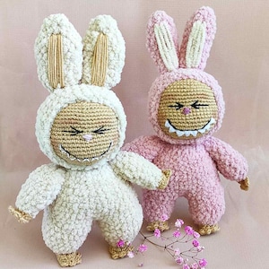 Amigurumi pattern Labubu in English , labubu keychain crochet , crochet pattern animal , scheme monster , Elven character pattern , PDF