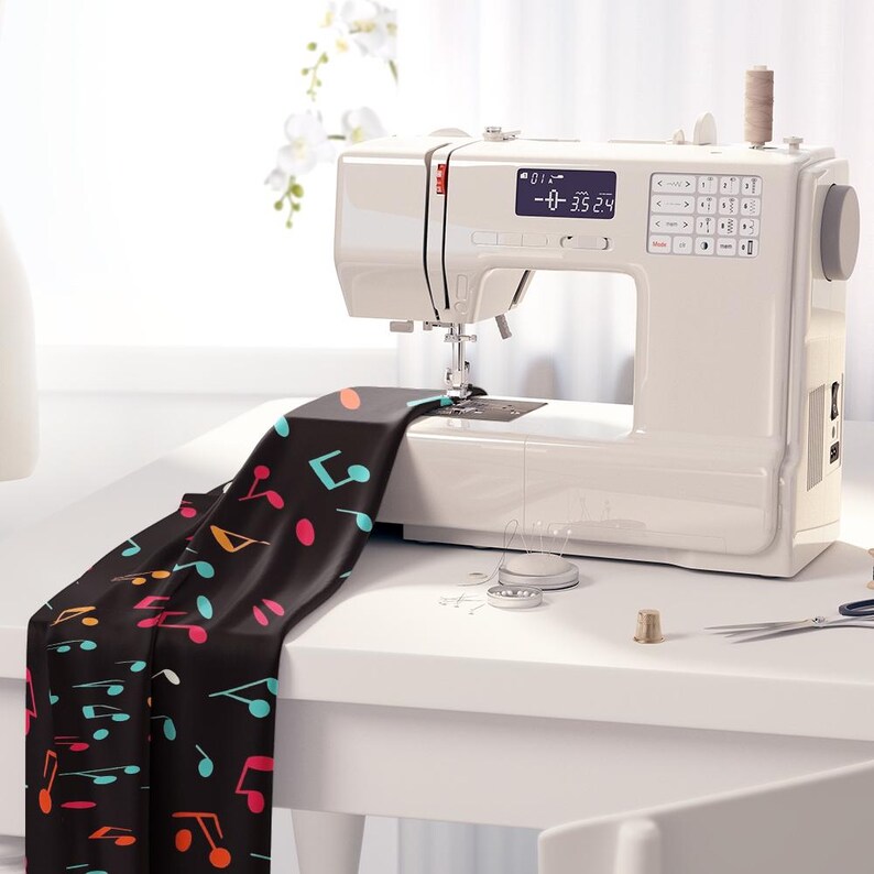 Musical Notes Pattern, Fabric by the Yard, 58 In