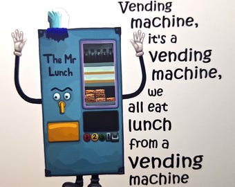 Don't Hug Me I'm Scared Fridge Magnet Stocking Filler The Mr. Lunch Vending Machine