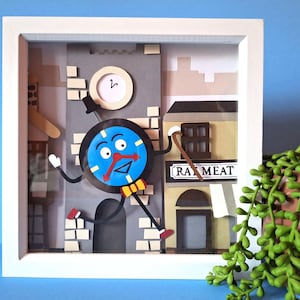 Tic-tac Tony el reloj parlante Arte de cartas en 3D Episodio de Time No me abraces, tengo miedo DHMIS Adoquines y limo