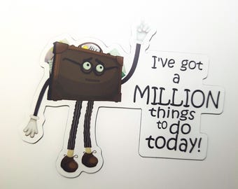 Don't Hug Me I'm Scared Fridge Magnet Stocking Filler Briefcase DHMIS Gift Jobs Episode