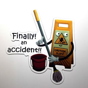 Don&#39;t Hug Me I&#39;m Scared Fridge Magnet Stocking Filler Wet Floor Sign Finally!