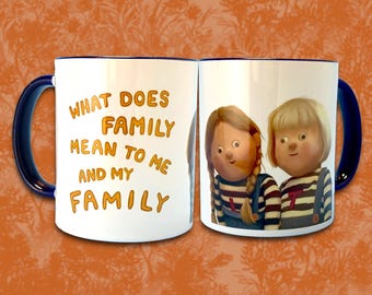 LILY and TODNEY DHMIS Fan art Mug - What Family Means to Me - White/Yellow/Pink/Black/Green/Red/Blue