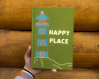 Edición especial personalizada reencuadernada del libro Happy Place