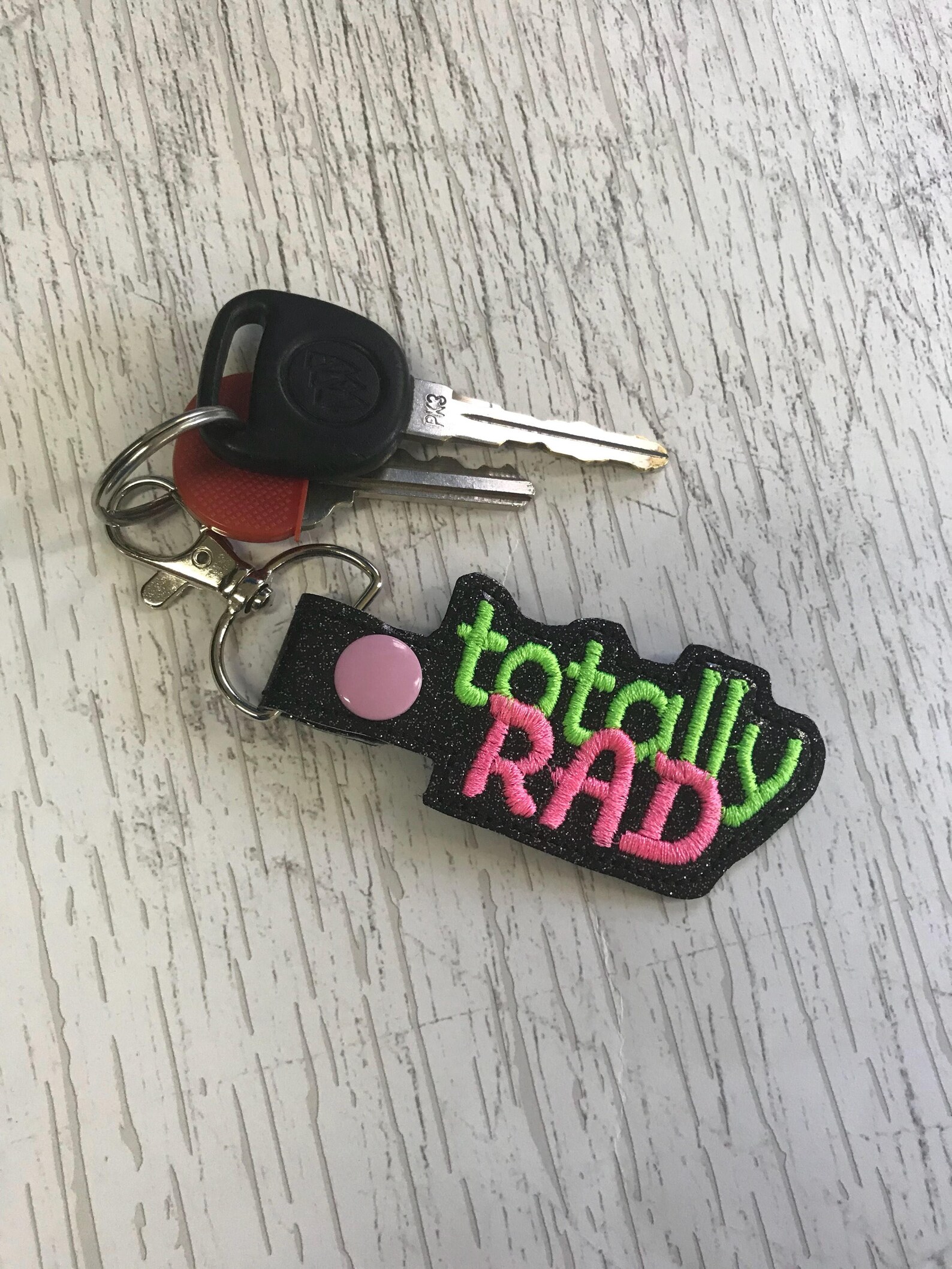 Totally Rad Key Fob Key Chain Zipper Pull Etsy