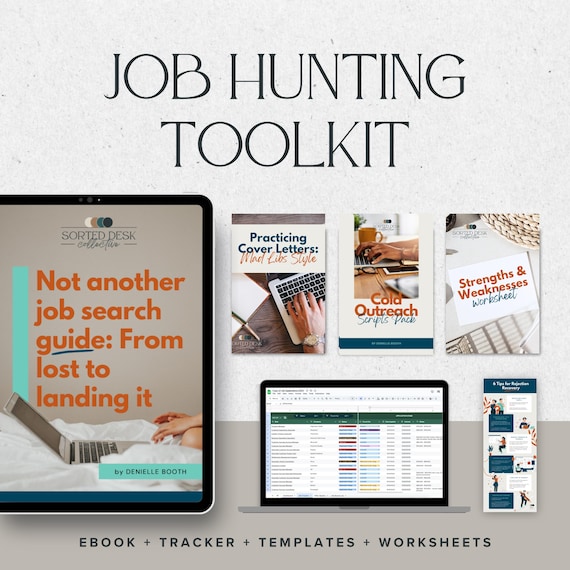 Job Hunting Toolkit | Job Search Bundle | Application Tracker | Resume and Cover Letter Templates | Interview Guide | ChatGPT Prompts
