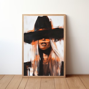 Cowgirl Poster, Western Art Print, Rustic Wall Decor, Boho Cowgirl Artwork, Vintage Rodeo, Country Girl Home Decor, Western Wall Art, CWG5