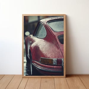 Vintage Porsche Poster, Porsche 911 Print, Classic Car Wall Art, Sports Car Decor, Garage Wall Art, Retro Porsche Portrait, Pop Art, PRSH15