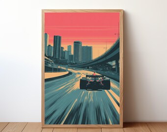 ジル・ヴィルヌーヴ F1 アート パトリニャーニ作 オリジナル 1987年 