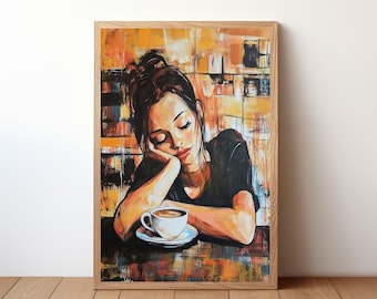 Poster del caffè, stampa artistica del caffè vintage, decorazione della cucina, arte murale del barista, guida all'espresso, estetica del caffè, regalo di compleanno per gli amanti del caffè, CFE25