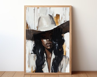 Cowgirl Poster, Western Art Print, Rustic Wall Decor, Boho Cowgirl Artwork, Vintage Rodeo, Country Girl Home Decor, Western Wall Art, CWG2