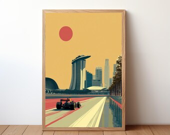 Formel 1-affisch: Vintage F1 Grand Prix-bilkonst | F1-64