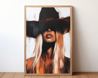 Cowgirl Poster, Western Art Print, Rustic Wall Decor, Boho Cowgirl Artwork, Vintage Rodeo, Country Girl Home Decor, Western Wall Art, CWG3