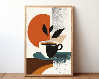 Poster del caffè, stampa artistica del caffè vintage, decorazione della cucina, arte murale del barista, guida all'espresso, estetica del caffè, regalo di compleanno per gli amanti del caffè, CFE32