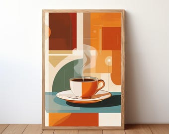Poster del caffè, stampa artistica del caffè vintage, decorazione della cucina, arte murale del barista, guida all'espresso, estetica del caffè, regalo di compleanno per gli amanti del caffè, CFE28