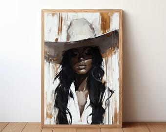 Cowgirl Poster, Western Art Print, Rustic Wall Decor, Boho Cowgirl Artwork, Vintage Rodeo, Country Girl Home Decor, Western Wall Art, CWG1
