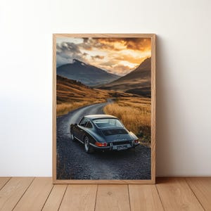 Vintage Porsche Poster, Porsche 911 Print, Classic Car Wall Art, Sports Car Decor, Garage Wall Art, Retro Porsche Portrait, Pop Art, PRSH16