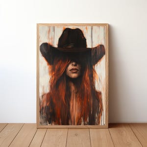 Cowgirl Poster, Western Art Print, Rustic Wall Decor, Boho Cowgirl Artwork, Vintage Rodeo, Country Girl Home Decor, Western Wall Art, CWG6