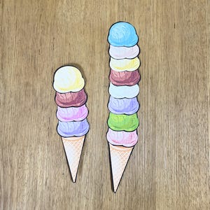 Schneide und klebe Aktivitäten - Eiscreme Turm