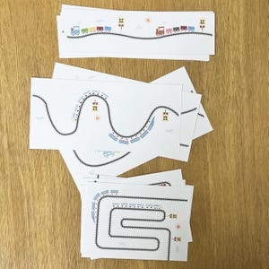 Schneideaktivität mit der Schere - Eisenbahnschienen Illustration