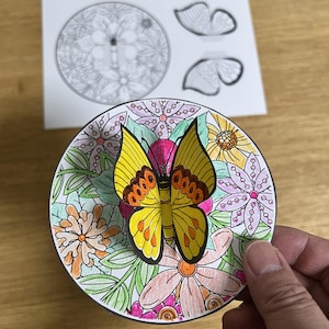 Pop-Up Schmetterling - Aktivitäten zum Ausschneiden und Ausmalen