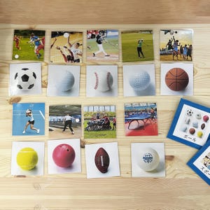 Cartões de correspondência de esportes e bolas