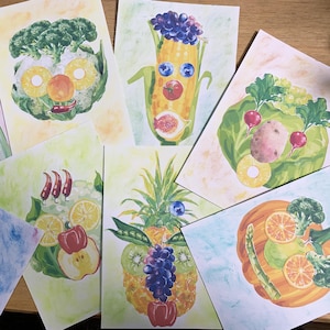 Arte ispirata ad Arcimboldo: creare facce buffe con frutta e verdura