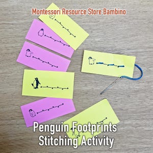 Pinguin Fußabdrücke, etwas Basteln